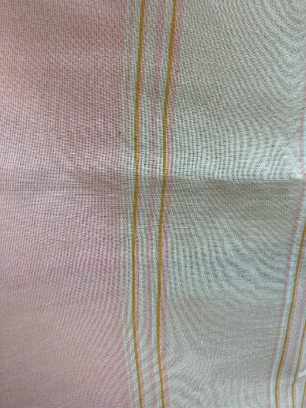 Pastel striped Full bed skirt and two pillow sham covers set made in USA